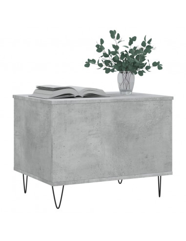Tavolino Salotto Grigio Cemento 60x44,5x45 cm Legno Multistrato