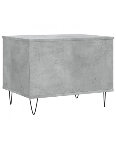 Tavolino Salotto Grigio Cemento 60x44,5x45 cm Legno Multistrato