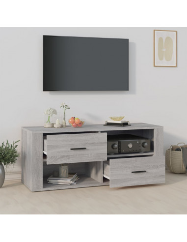 Mobile TV Grigio Sonoma 100x35x40 cm in Legno Multistrato