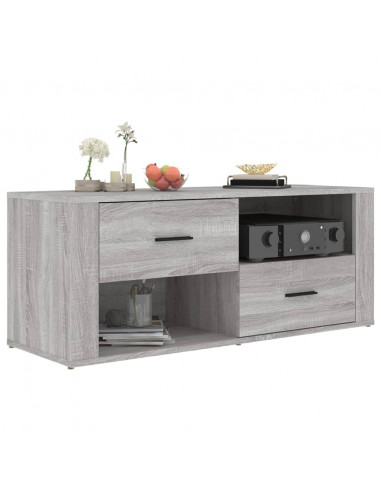 Mobile TV Grigio Sonoma 100x35x40 cm in Legno Multistrato