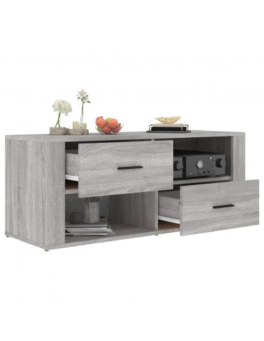 Mobile TV Grigio Sonoma 100x35x40 cm in Legno Multistrato