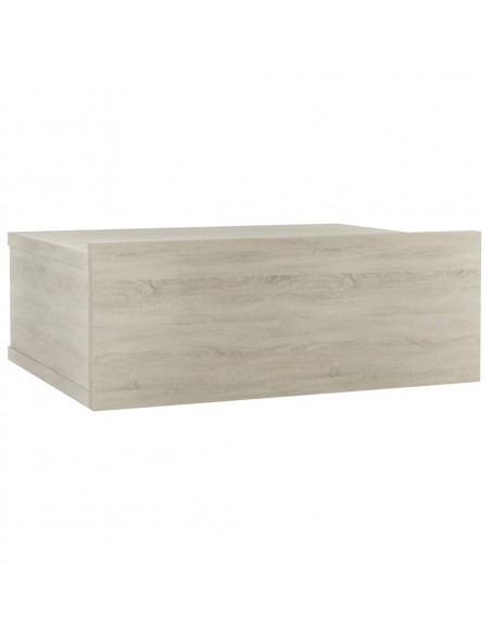 Comodino Pensile Rovere Sonoma 40x30x15 cm in Legno Multistrato