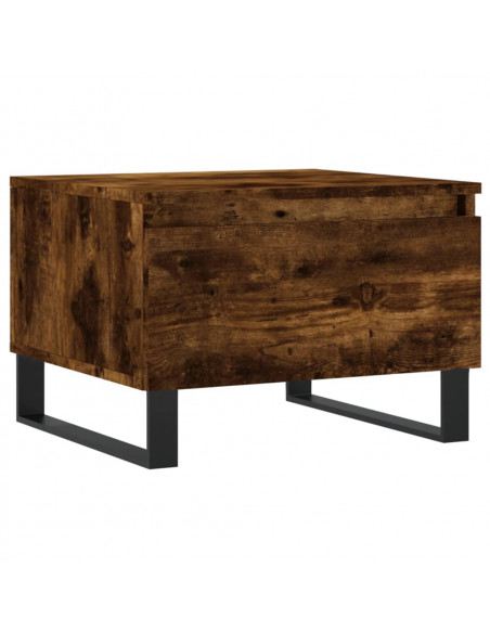 Tavolino da Salotto Rovere Fumo 50x46x35cm in Legno Multistrato