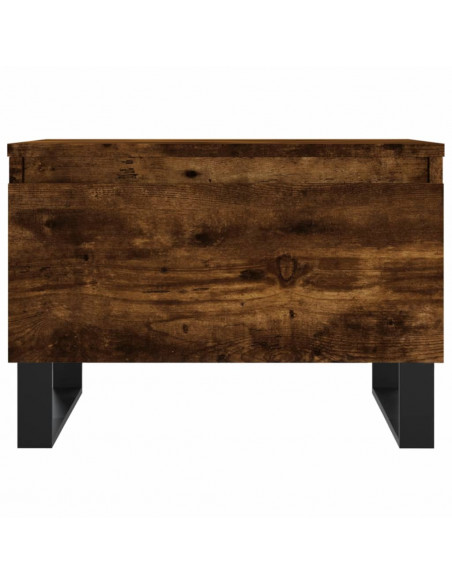 Tavolino da Salotto Rovere Fumo 50x46x35cm in Legno Multistrato