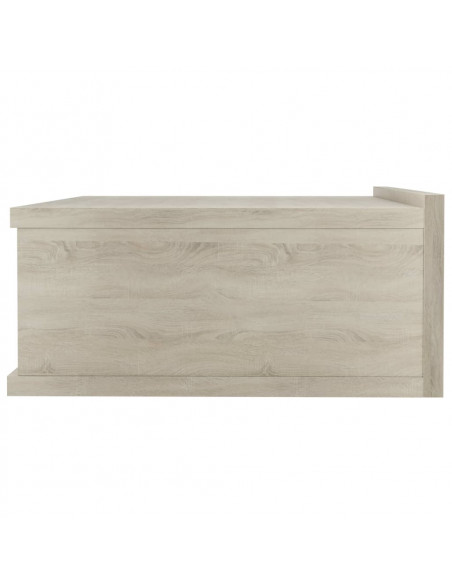 Comodino Pensile Rovere Sonoma 40x30x15 cm in Legno Multistrato