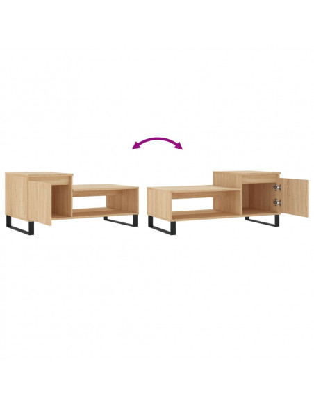 Tavolino da Salotto Rovere Sonoma 100x50x45cm Legno Multistrato