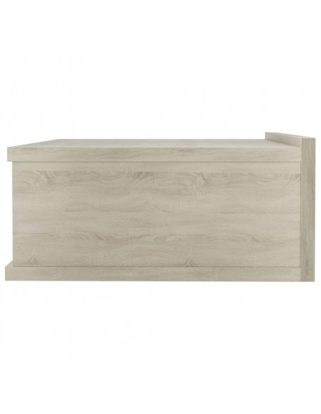 Comodini Pensili 2pz Rovere Sonoma 40x30x15cm Legno Multistrato