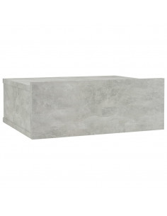 Comodino Pensile Grigio Cemento 40x30x15cm in Legno Multistrato 2