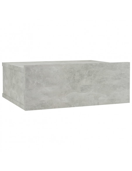 Comodino Pensile Grigio Cemento 40x30x15cm in Legno Multistrato