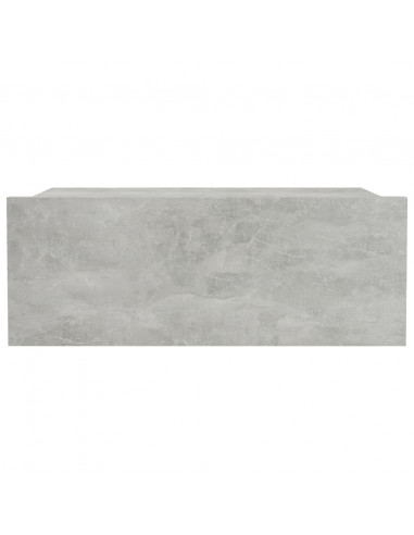 Comodino Pensile Grigio Cemento 40x30x15cm in Legno Multistrato