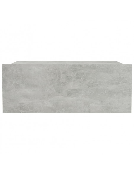 Comodino Pensile Grigio Cemento 40x30x15cm in Legno Multistrato