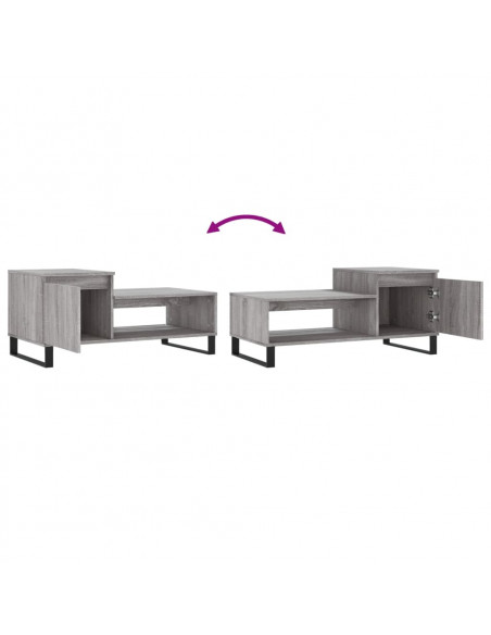 Tavolino da Salotto grigio sonoma 100x50x45cm Legno Multistrato