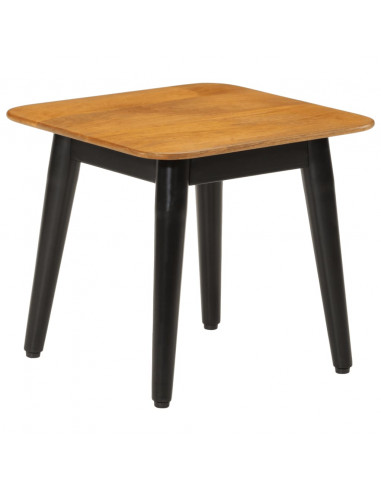 Tavolo da Salotto 45x45x40cm in Legno Massello di Mango e Ferro