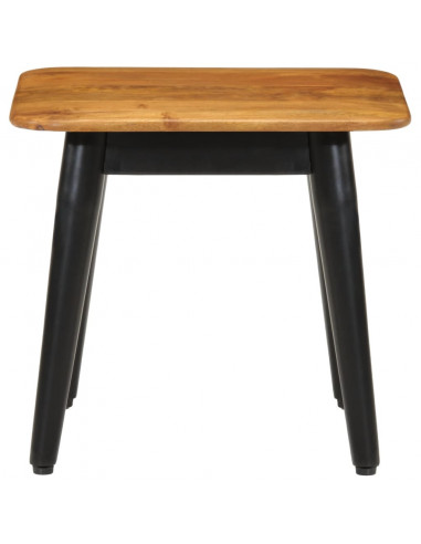 Tavolo da Salotto 45x45x40cm in Legno Massello di Mango e Ferro
