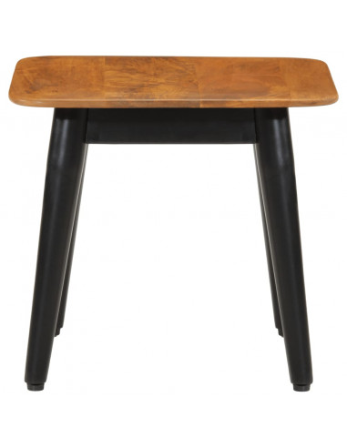 Tavolo da Salotto 45x45x40cm in Legno Massello di Mango e Ferro