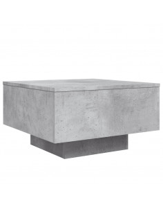 Tavolino da Salotto Grigio Cemento 55x55x31cm Legno Multistrato 2