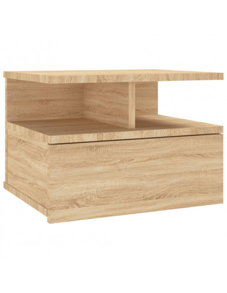 Comodini Pensili 2pz Rovere Sonoma 40x31x27cm Legno Multistrato