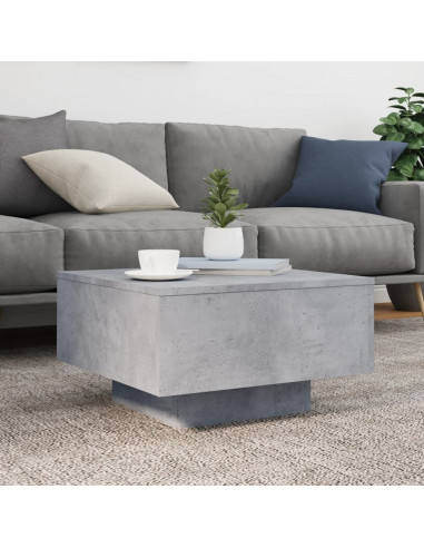 Tavolino da Salotto Grigio Cemento 55x55x31cm Legno Multistrato