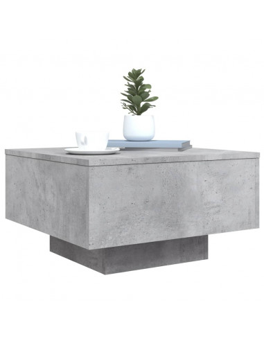 Tavolino da Salotto Grigio Cemento 55x55x31cm Legno Multistrato