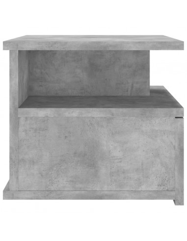 Comodino Pensile Grigio Cemento 40x31x27cm in Legno Multistrato