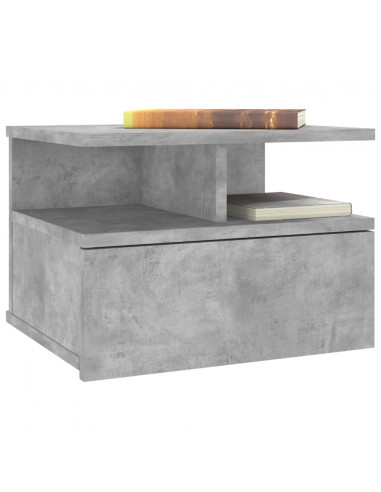 Comodini Pensili 2pz Grigio Cemento 40x31x27cm in Multistrato