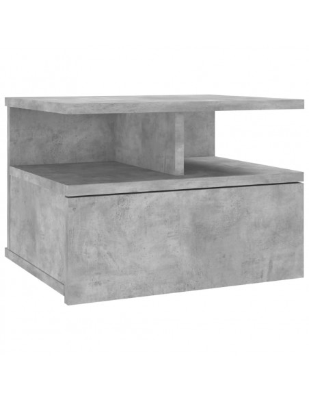 Comodini Pensili 2pz Grigio Cemento 40x31x27cm in Multistrato