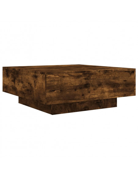 Tavolino da Salotto Rovere Fumo 80x80x31 cm Legno Multistrato