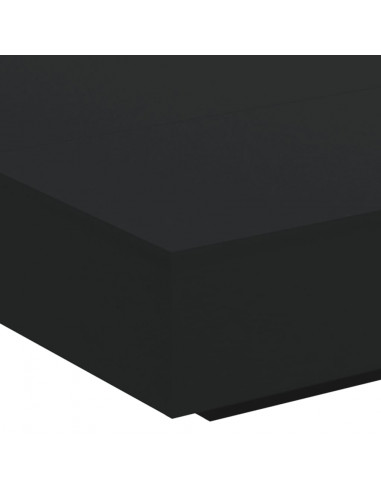 Tavolino da Soggiorno con Luci LED Nero 100x100x31 cm