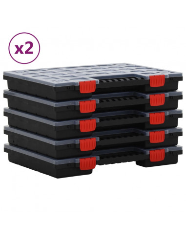 Scatole di Assortimento 10 pz 40x30x5 cm Polipropilene