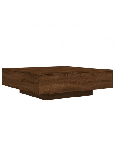 Tavolino Salotto Rovere Marrone 100x100x31 cm Legno Multistrato