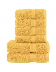 Set Asciugamani 8 pz Oro 600 gsm 100% Cotone 2