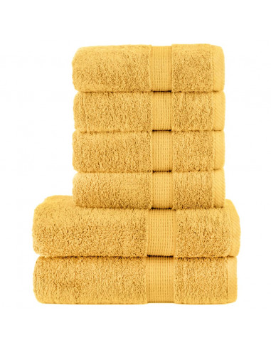 Set Asciugamani 8 pz Oro 600 gsm 100% Cotone