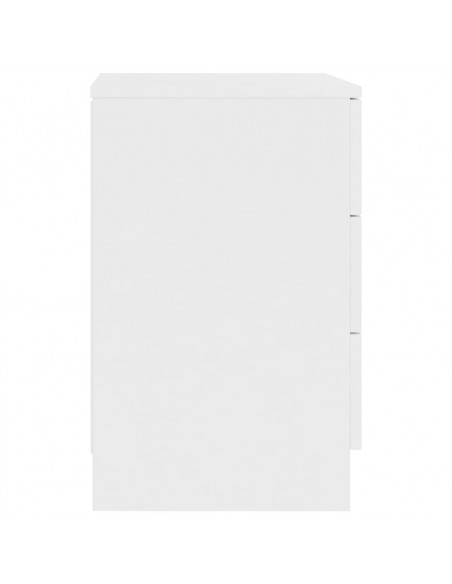 Comodino Bianco 38x35x56 cm in Legno Ingegnerizzato
