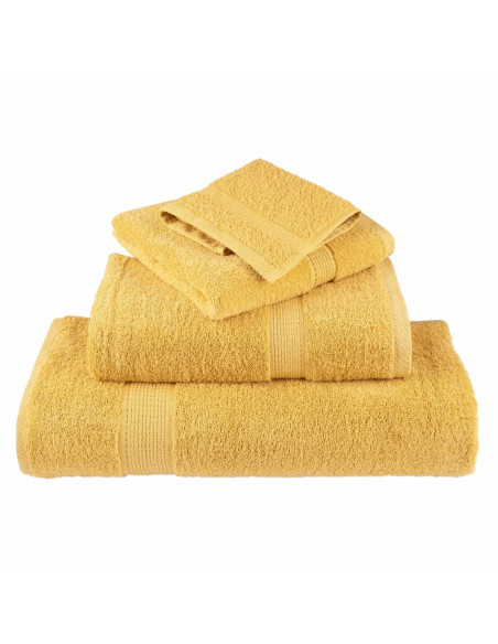 Set Asciugamani 8 pz Oro 600 gsm 100% Cotone