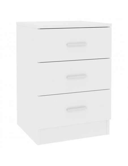 Comodini 2 pz Bianco 38x35x56 cm in Legno Ingegnerizzato