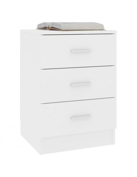 Comodini 2 pz Bianco 38x35x56 cm in Legno Ingegnerizzato