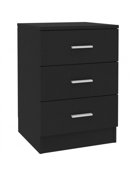 Comodini 2 pz Neri 38x35x56 cm in Legno Ingegnerizzato