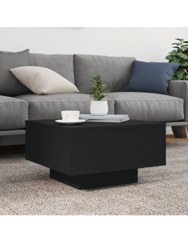 Tavolino da Salotto Nero 55x55x31 cm in Legno Multistrato