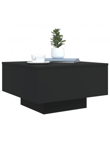 Tavolino da Salotto Nero 55x55x31 cm in Legno Multistrato