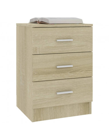 Comodino Rovere Sonoma 38x35x56 cm in Legno Multistrato