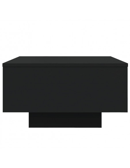 Tavolino da Soggiorno con Luci LED Nero 55x55x31 cm