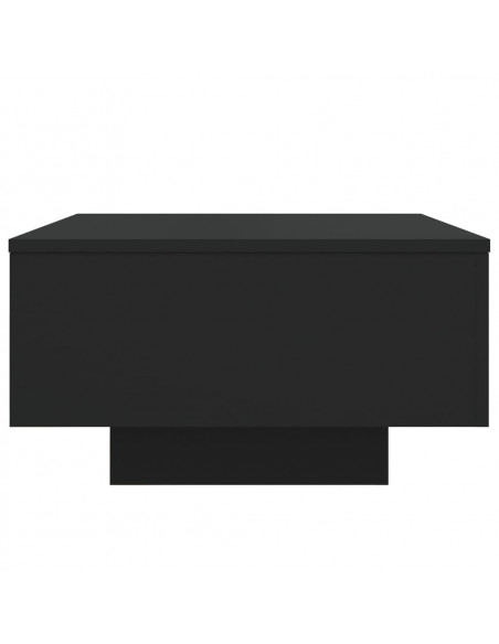 Tavolino da Soggiorno con Luci LED Nero 55x55x31 cm