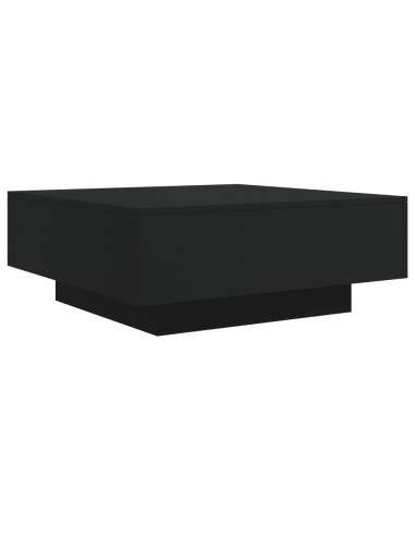 Tavolino da Salotto Nero 80x80x31 cm in Legno Multistrato