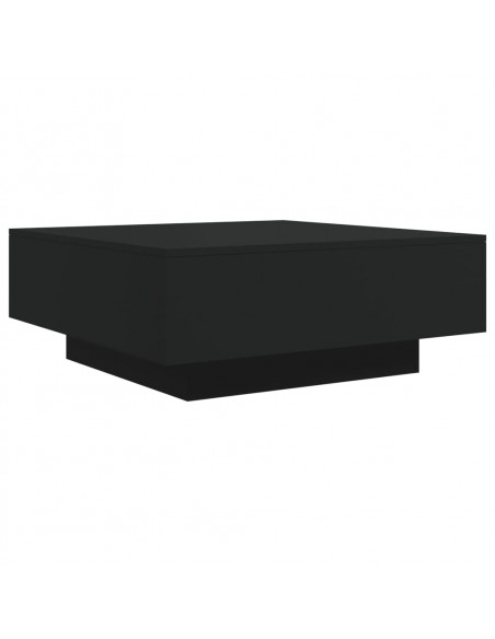 Tavolino da Salotto Nero 80x80x31 cm in Legno Multistrato