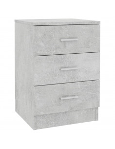 Comodino Grigio Cemento 38x35x56 cm in Legno Multistrato 2