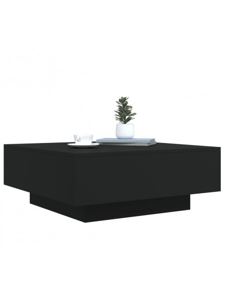 Tavolino da Salotto Nero 80x80x31 cm in Legno Multistrato