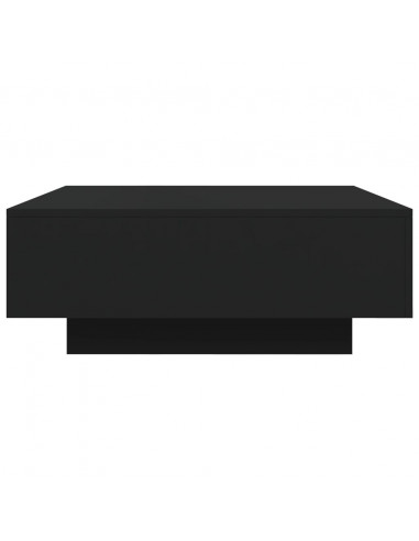 Tavolino da Salotto Nero 80x80x31 cm in Legno Multistrato