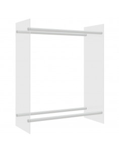 Porta Legna Trasparente 80x35x100 cm in Vetro Temperato 2