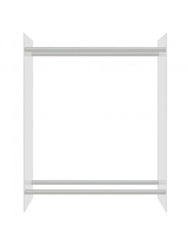 Porta Legna Trasparente 80x35x100 cm in Vetro Temperato