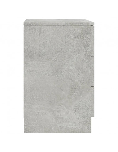Comodini 2 pz Grigio Cemento 38x35x56 cm in Legno Multistrato